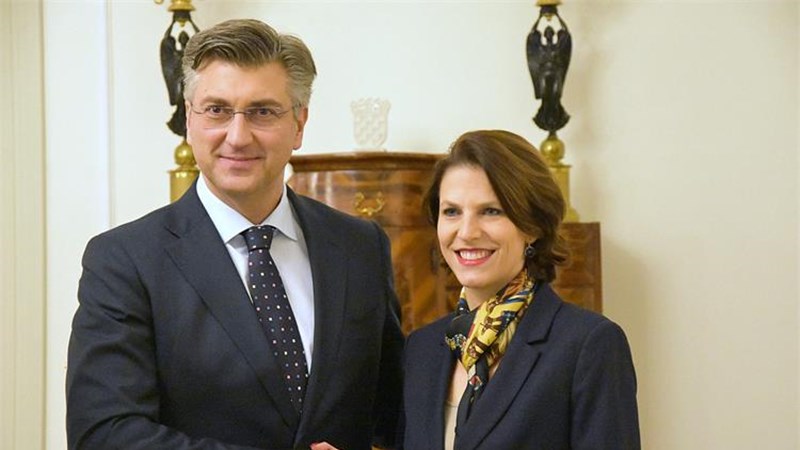 Plenković i Edtstadler o prioritetima hrvatskog predsjedanja i proširenju EU-a